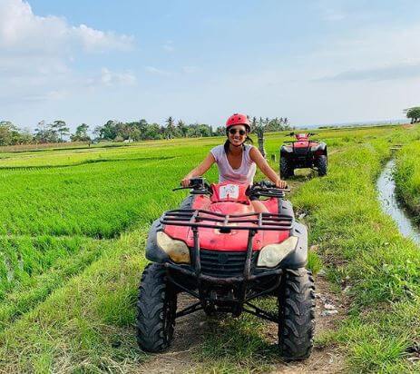 Priscilla Hon having fun in the Bali area.